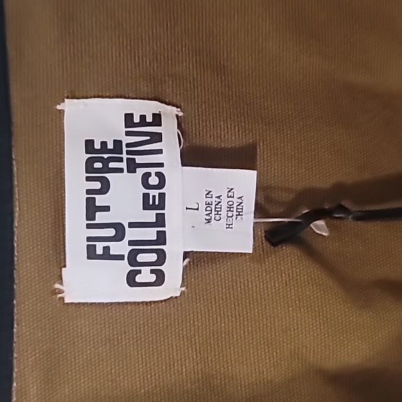 Chic Tan Utility Jacket with Black Collar - Picture 8 of 12